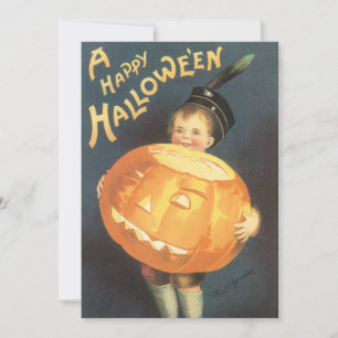 Vintage Happy Halloween by Ellen Clapsaddle Party Invitation