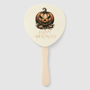 Vintage happy Halloween pumpkin Hand Fan