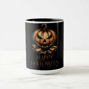 Vintage happy Halloween pumpkin Mug