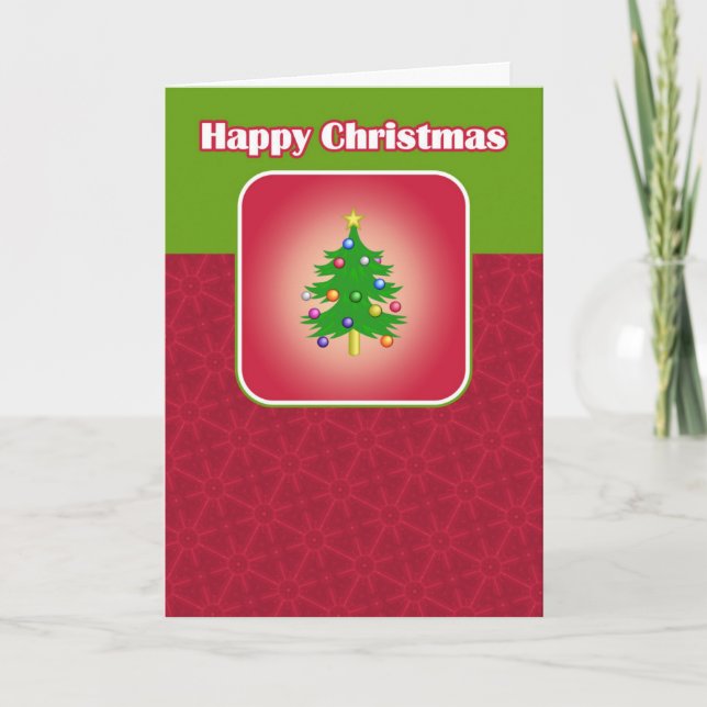 Vintage Happy Holiday Christmas Tree (Front)