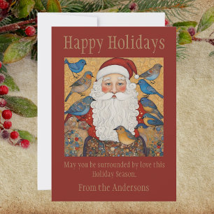 Vintage Happy Holidays Greeting Card
