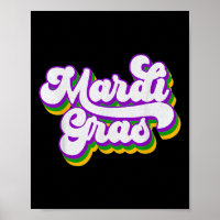 Vintage Happy Mardi Gras Beads Masquerade Costume