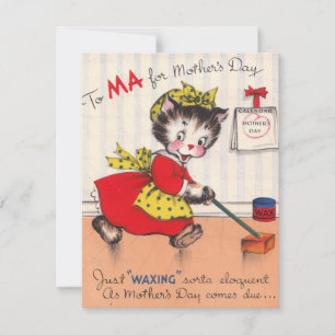 Vintage Happy Mothers Day Holiday Card