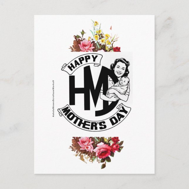 Vintage Happy Mother's Day Postcard (Front)