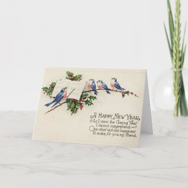 Vintage - Happy New Year, My Friend, Card (Front)