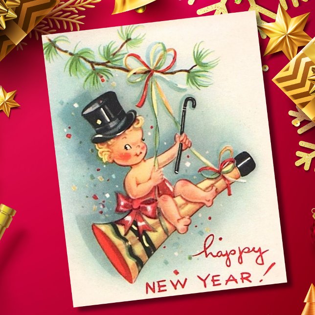 Vintage Happy New Year Postcard (Creator Uploaded)