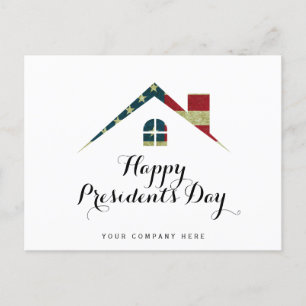 Vintage Happy President's Day Realty Postcard