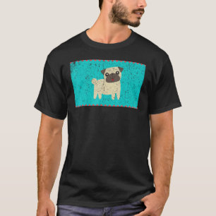 Vintage Happy Pug Face Mask T-Shirt