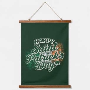 Vintage Happy Saint Patrick's day Hanging Tapestry