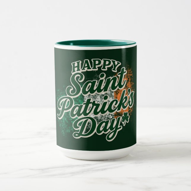 Vintage Happy Saint Patrick's day  Mug (Center)