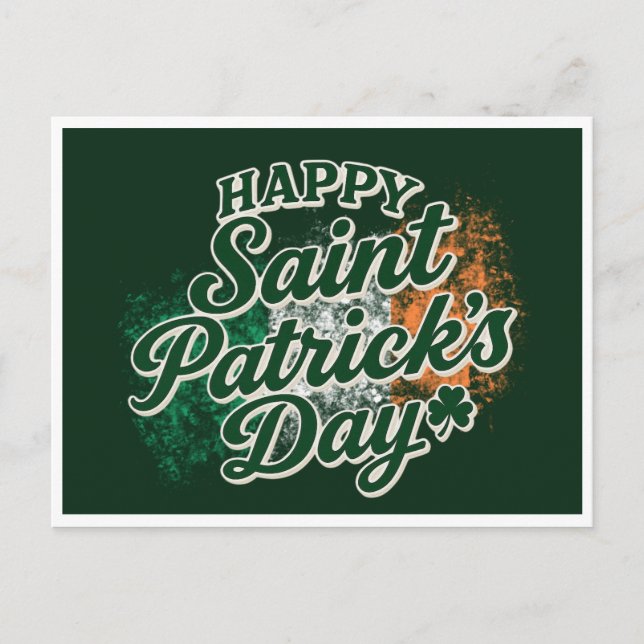 Vintage Happy Saint Patrick's day  Postcard (Front)