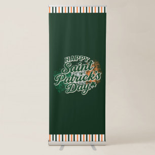 Vintage Happy Saint Patrick's day Retractable Banner