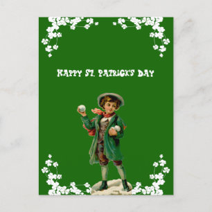 Vintage Happy St. Patrick's Day Son, Grandson Cute Holiday Postcard