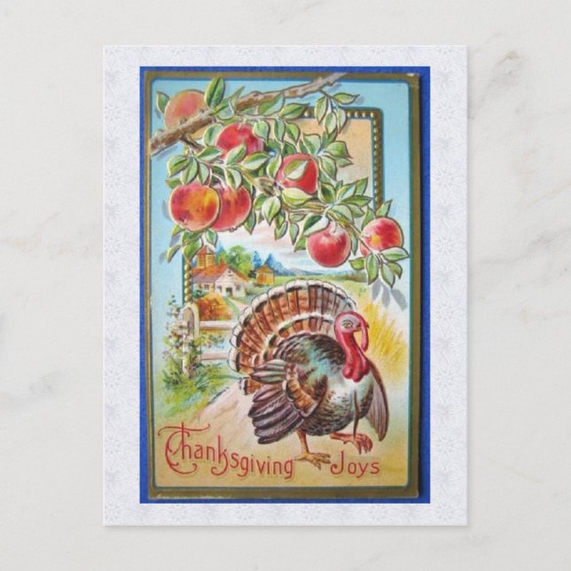 Vintage Happy Thanksgiving Postcard (Front)