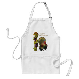 Vintage Happy Thanksgiving Turkey Standard Apron