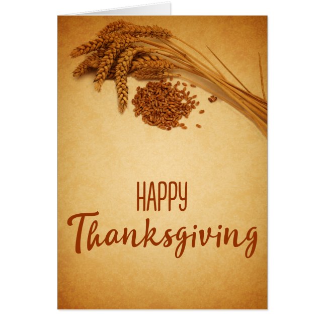 Vintage Happy Thanksgiving Wheat Corn (Front)