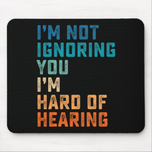 Vintage Hard Of Hearing ASL Sign Language Deaf Awa Mouse Mat