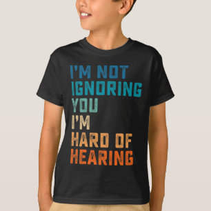 Vintage Hard Of Hearing ASL Sign Language Deaf Awa T-Shirt