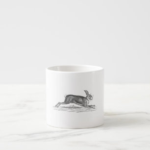 Vintage Hare Bunny Rabbit 1800s Illustration Espresso Cup
