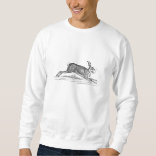 Vintage Hare Bunny Rabbit 1800s Illustration Sweatshirt