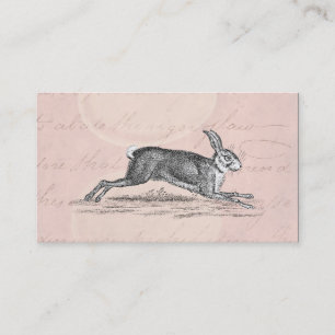 Vintage Hare Bunny Rabbit Illustration - Rabbits Business Card