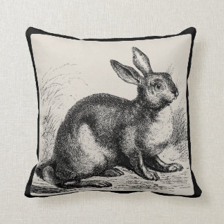 Vintage Hare or Jackrabbit - Pick Your Colour - Cushion
