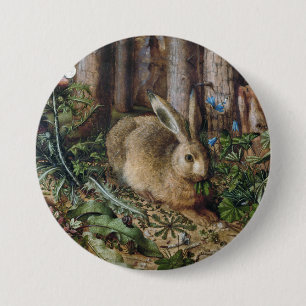Vintage Hare Woodland Nature Dark Cottagecore 7.5 Cm Round Badge
