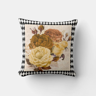 Vintage Harlequin Garden Roses Cushion