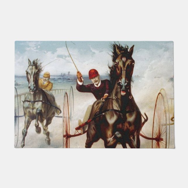 Vintage Harness Racing Doormat (Front)