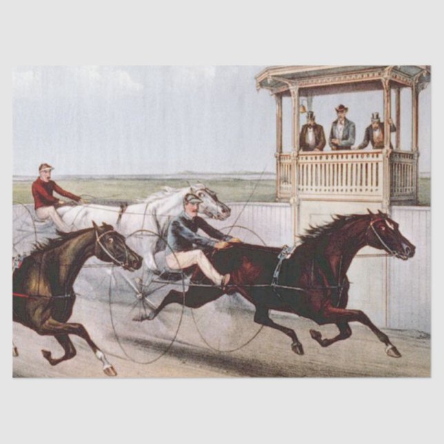 Vintage Harness Racing Tissue Paper (Front)