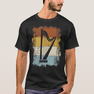 Vintage Harp Music Instrument Harp Lover Harpist H T-Shirt