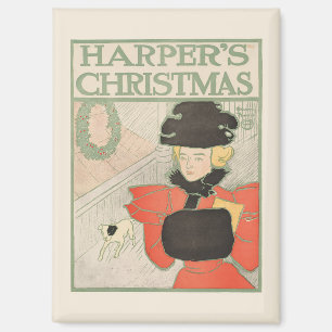 Vintage Harper’s Christmas 1896 Magnet