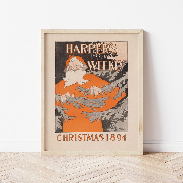 Vintage Harper’s Weekly Christmas 1894 Poster (Creator Uploaded)