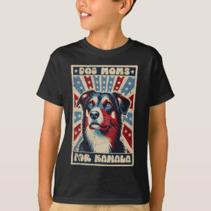 Vintage Harris Waltz Dog Moms For Kamala America F T-Shirt