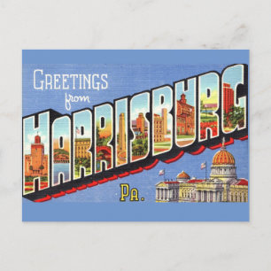 Vintage Harrisburg PA  Postcard