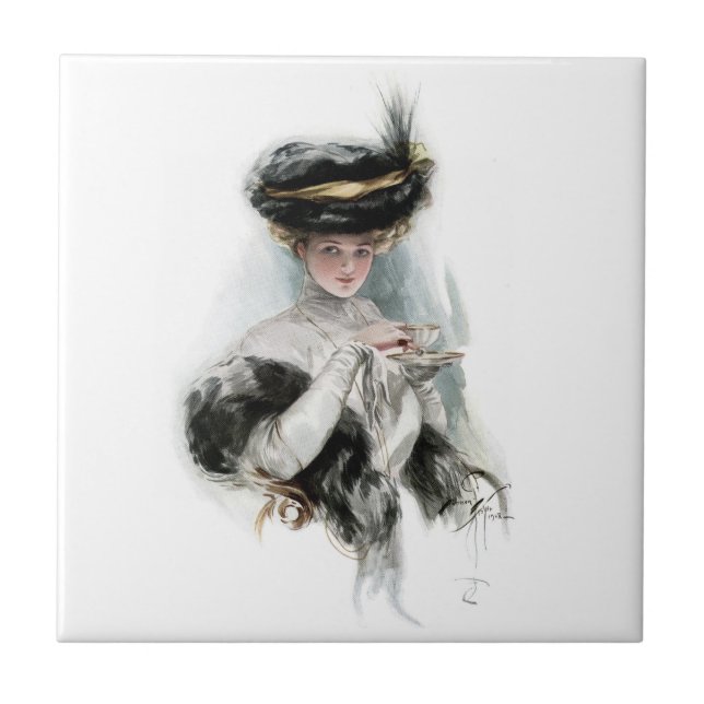 Vintage Harrison Fisher Tile (Front)