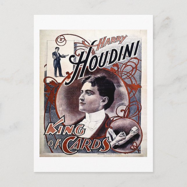 Vintage Harry Houdini King of Cards Advertisement (Front)