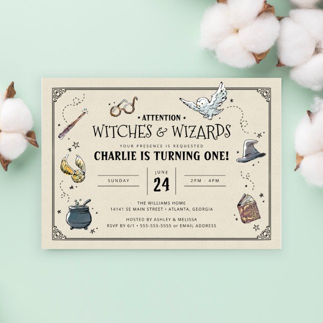 Vintage Harry Potter First Birthday Invitation (Creator Uploaded)