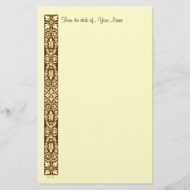 Vintage Harvest Art Custom Stationery (Front)