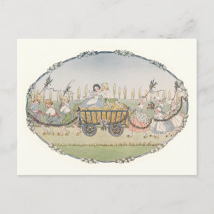 Vintage Harvest Cart by H. Willebeek Le Mair Postcard