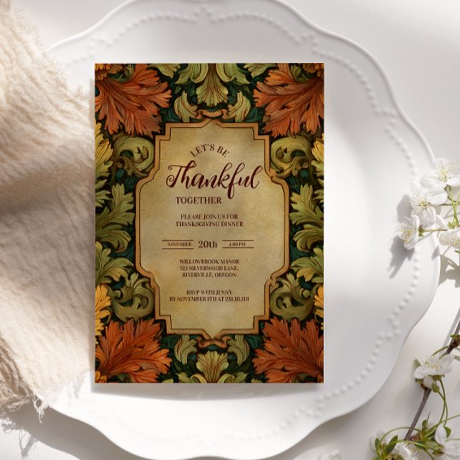 Vintage Harvest Floral Celebration Invitation (Creator Uploaded)