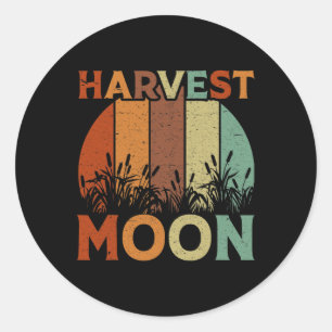 Vintage Harvest Moon Classic Round Sticker