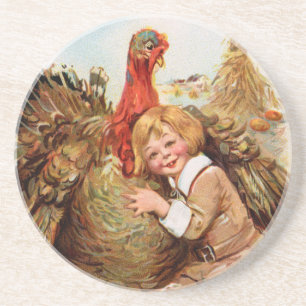 Vintage Harvest Turkey Coaster