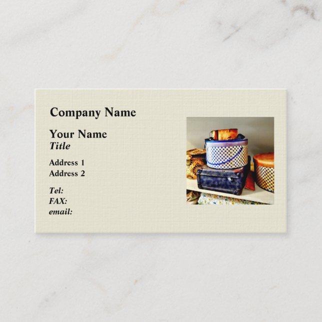 Vintage Hat Boxes Business Card (Front)