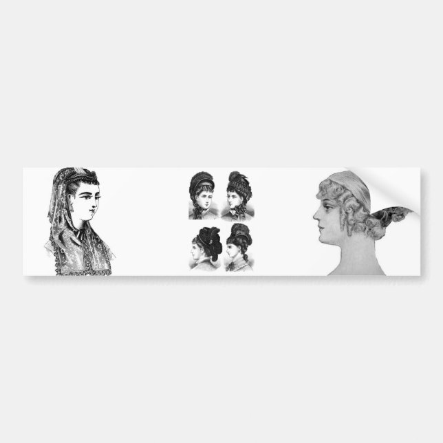 Vintage Hats Bumper Sticker (Front)