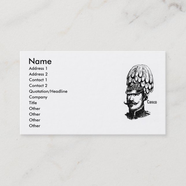 Vintage Hats Business Card (Front)