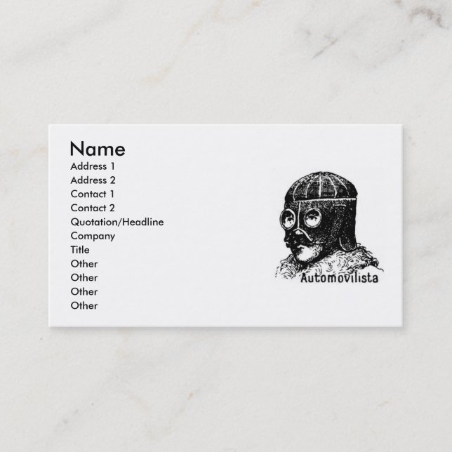 Vintage Hats Business Card (Front)