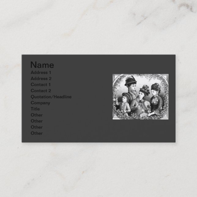 Vintage Hats Business Card (Front)