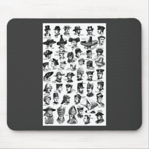 Vintage Hats Mouse Mat