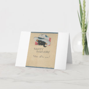 Vintage "Hat's Off To You" Birthday Card